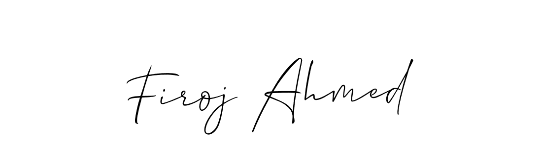 Make a beautiful signature design for name Firoj Ahmed. With this signature (Allison_Script) style, you can create a handwritten signature for free. Firoj Ahmed signature style 2 images and pictures png