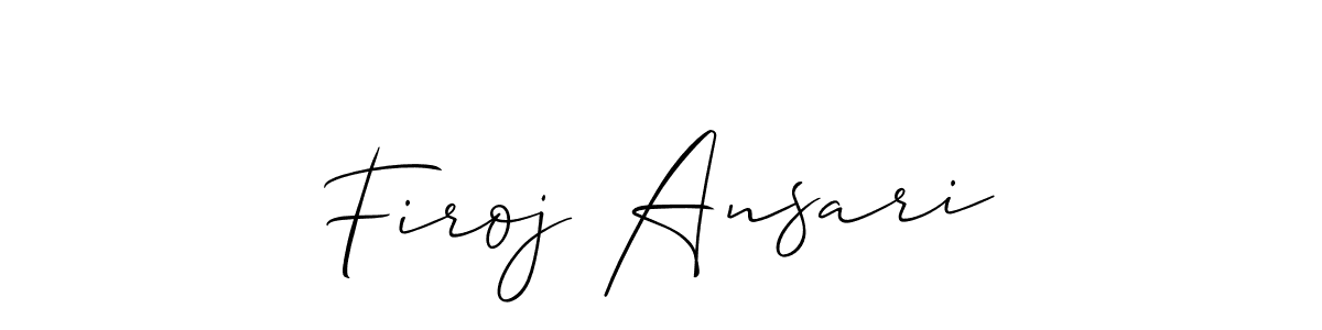 How to Draw Firoj Ansari signature style? Allison_Script is a latest design signature styles for name Firoj Ansari. Firoj Ansari signature style 2 images and pictures png