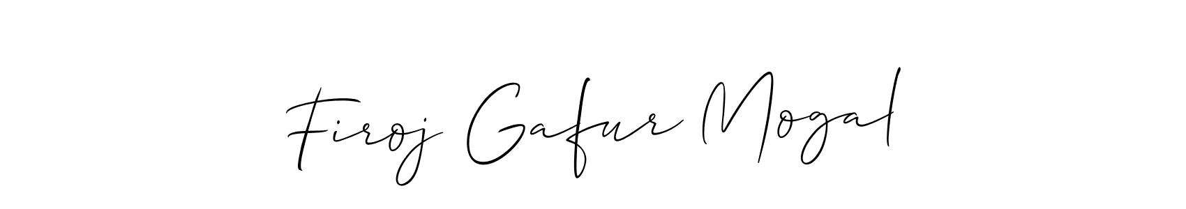 Also You can easily find your signature by using the search form. We will create Firoj Gafur Mogal name handwritten signature images for you free of cost using Allison_Script sign style. Firoj Gafur Mogal signature style 2 images and pictures png