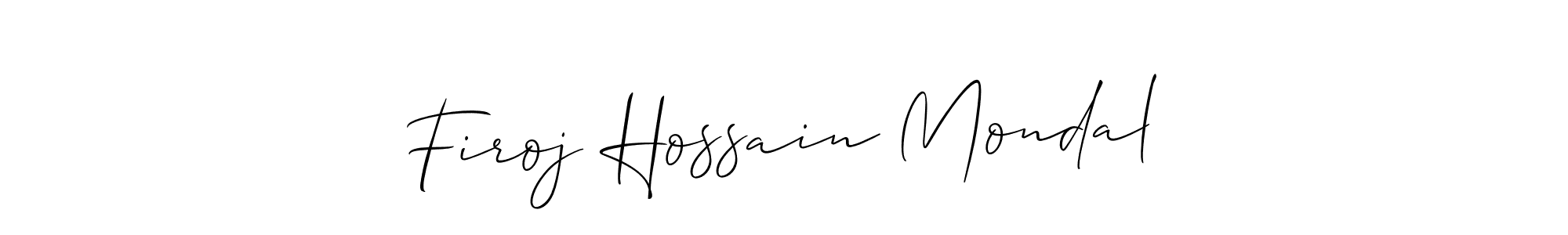 How to make Firoj Hossain Mondal name signature. Use Allison_Script style for creating short signs online. This is the latest handwritten sign. Firoj Hossain Mondal signature style 2 images and pictures png