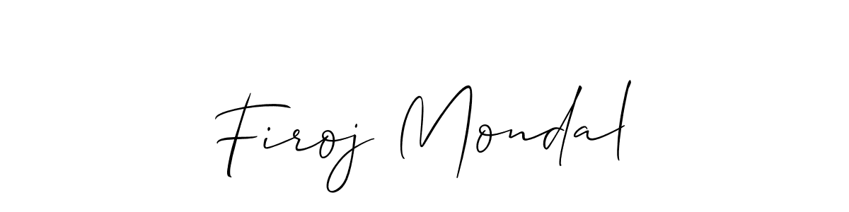 Make a beautiful signature design for name Firoj Mondal. With this signature (Allison_Script) style, you can create a handwritten signature for free. Firoj Mondal signature style 2 images and pictures png