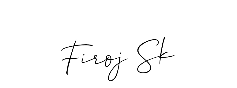 How to make Firoj Sk signature? Allison_Script is a professional autograph style. Create handwritten signature for Firoj Sk name. Firoj Sk signature style 2 images and pictures png