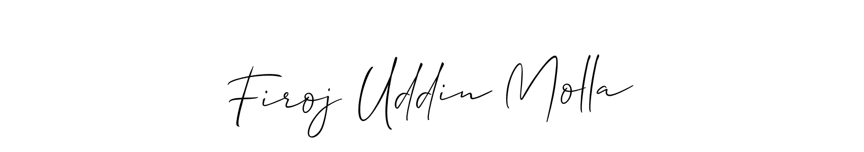 Make a beautiful signature design for name Firoj Uddin Molla. Use this online signature maker to create a handwritten signature for free. Firoj Uddin Molla signature style 2 images and pictures png