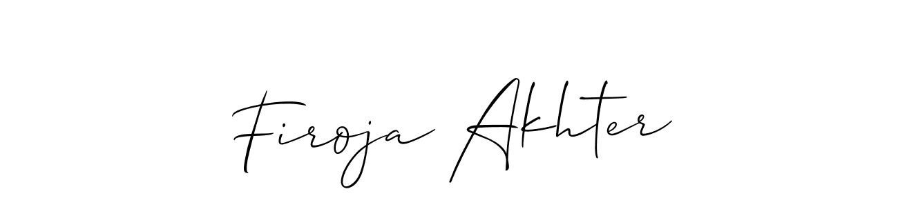 Make a beautiful signature design for name Firoja Akhter. With this signature (Allison_Script) style, you can create a handwritten signature for free. Firoja Akhter signature style 2 images and pictures png