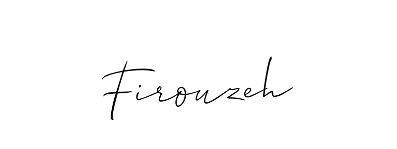 Similarly Allison_Script is the best handwritten signature design. Signature creator online .You can use it as an online autograph creator for name Firouzeh. Firouzeh signature style 2 images and pictures png