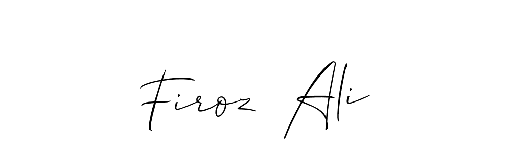 It looks lik you need a new signature style for name Firoz  Ali. Design unique handwritten (Allison_Script) signature with our free signature maker in just a few clicks. Firoz  Ali signature style 2 images and pictures png