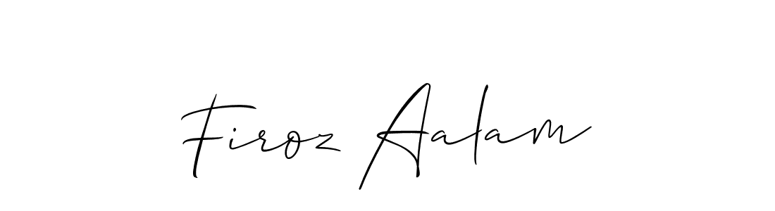 Allison_Script is a professional signature style that is perfect for those who want to add a touch of class to their signature. It is also a great choice for those who want to make their signature more unique. Get Firoz Aalam name to fancy signature for free. Firoz Aalam signature style 2 images and pictures png