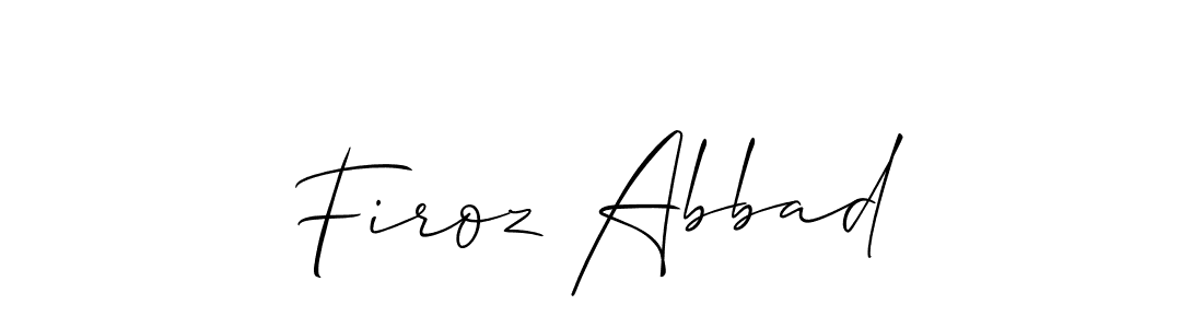 Firoz Abbad stylish signature style. Best Handwritten Sign (Allison_Script) for my name. Handwritten Signature Collection Ideas for my name Firoz Abbad. Firoz Abbad signature style 2 images and pictures png