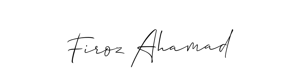 Create a beautiful signature design for name Firoz Ahamad. With this signature (Allison_Script) fonts, you can make a handwritten signature for free. Firoz Ahamad signature style 2 images and pictures png