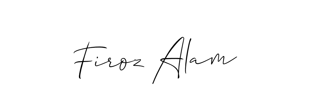 You should practise on your own different ways (Allison_Script) to write your name (Firoz Alam) in signature. don't let someone else do it for you. Firoz Alam signature style 2 images and pictures png