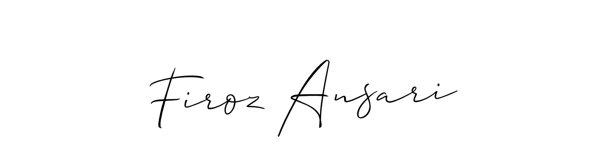 Make a short Firoz Ansari signature style. Manage your documents anywhere anytime using Allison_Script. Create and add eSignatures, submit forms, share and send files easily. Firoz Ansari signature style 2 images and pictures png