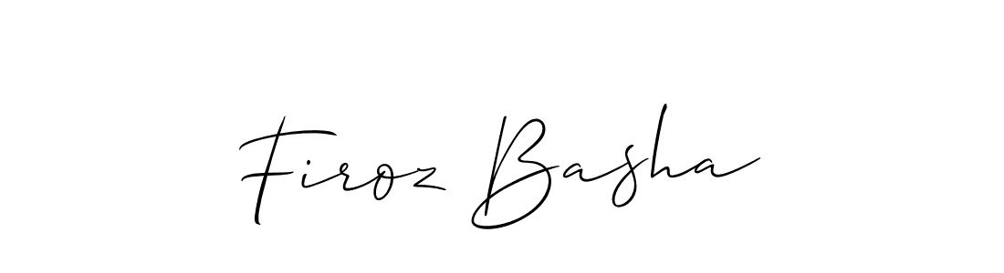 Make a short Firoz Basha signature style. Manage your documents anywhere anytime using Allison_Script. Create and add eSignatures, submit forms, share and send files easily. Firoz Basha signature style 2 images and pictures png