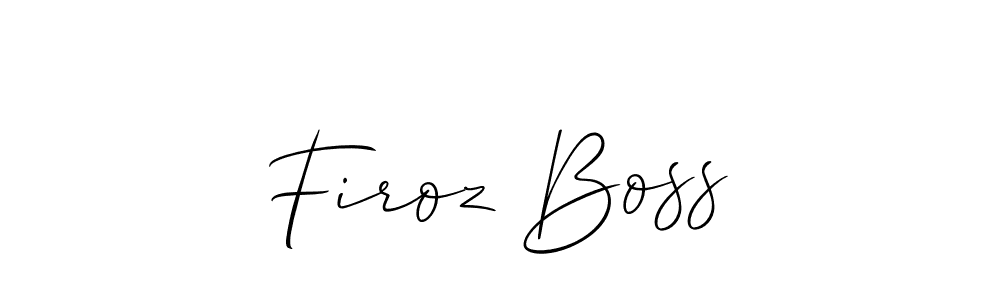 Also You can easily find your signature by using the search form. We will create Firoz Boss name handwritten signature images for you free of cost using Allison_Script sign style. Firoz Boss signature style 2 images and pictures png