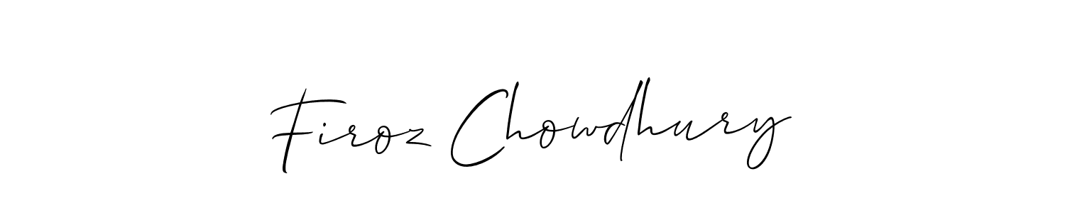 Similarly Allison_Script is the best handwritten signature design. Signature creator online .You can use it as an online autograph creator for name Firoz Chowdhury. Firoz Chowdhury signature style 2 images and pictures png