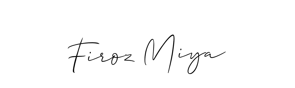 Create a beautiful signature design for name Firoz Miya. With this signature (Allison_Script) fonts, you can make a handwritten signature for free. Firoz Miya signature style 2 images and pictures png