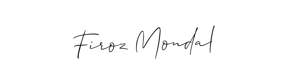 You should practise on your own different ways (Allison_Script) to write your name (Firoz Mondal) in signature. don't let someone else do it for you. Firoz Mondal signature style 2 images and pictures png