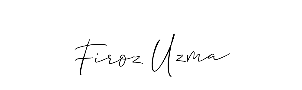 How to Draw Firoz Uzma signature style? Allison_Script is a latest design signature styles for name Firoz Uzma. Firoz Uzma signature style 2 images and pictures png