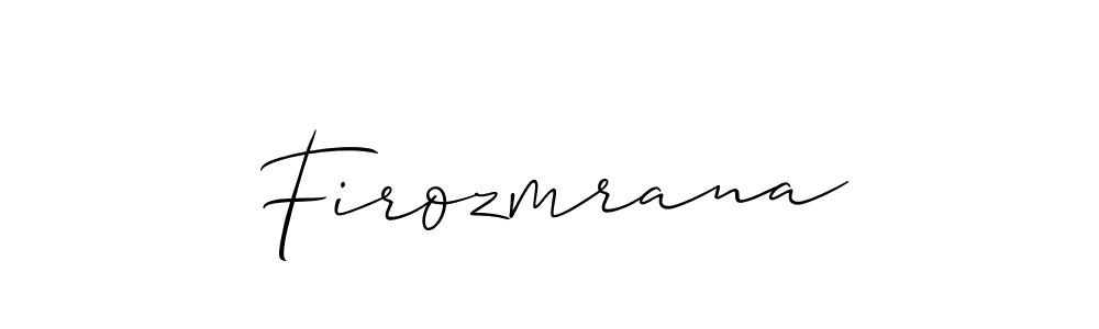 Create a beautiful signature design for name Firozmrana. With this signature (Allison_Script) fonts, you can make a handwritten signature for free. Firozmrana signature style 2 images and pictures png