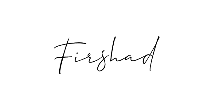 Also we have Firshad name is the best signature style. Create professional handwritten signature collection using Allison_Script autograph style. Firshad signature style 2 images and pictures png