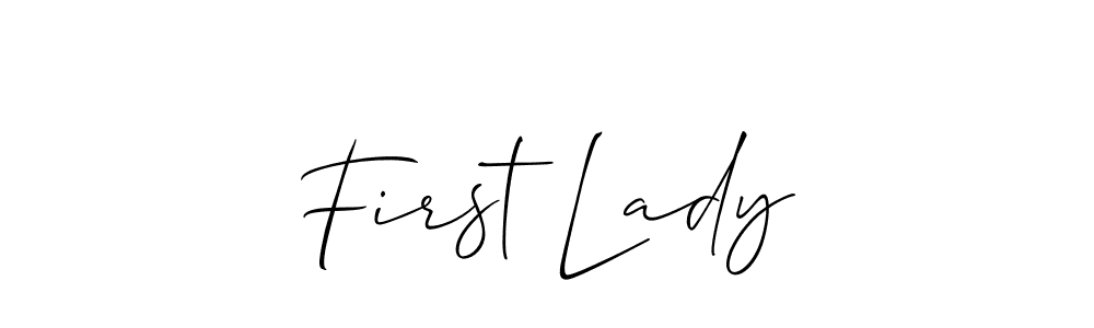 It looks lik you need a new signature style for name First Lady. Design unique handwritten (Allison_Script) signature with our free signature maker in just a few clicks. First Lady signature style 2 images and pictures png