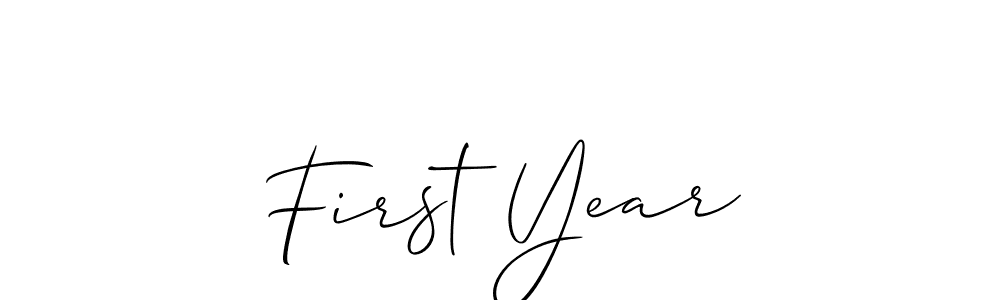 Allison_Script is a professional signature style that is perfect for those who want to add a touch of class to their signature. It is also a great choice for those who want to make their signature more unique. Get First Year name to fancy signature for free. First Year signature style 2 images and pictures png