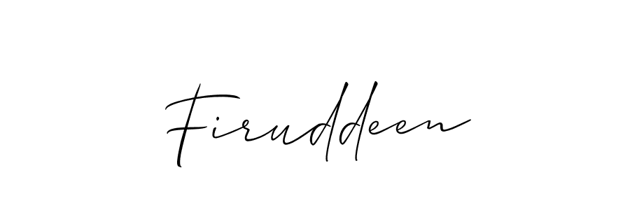 Create a beautiful signature design for name Firuddeen. With this signature (Allison_Script) fonts, you can make a handwritten signature for free. Firuddeen signature style 2 images and pictures png