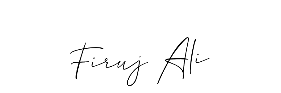 Design your own signature with our free online signature maker. With this signature software, you can create a handwritten (Allison_Script) signature for name Firuj Ali. Firuj Ali signature style 2 images and pictures png