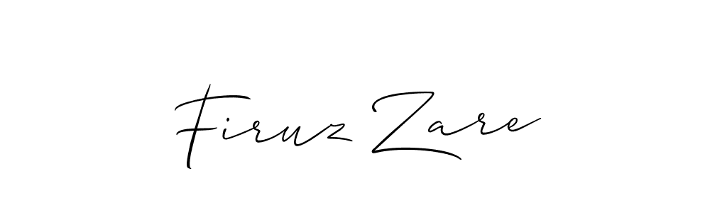 How to make Firuz Zare name signature. Use Allison_Script style for creating short signs online. This is the latest handwritten sign. Firuz Zare signature style 2 images and pictures png