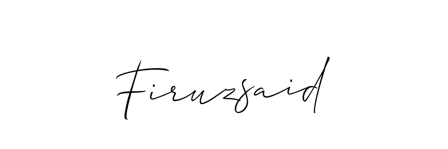 Make a beautiful signature design for name Firuzsaid. With this signature (Allison_Script) style, you can create a handwritten signature for free. Firuzsaid signature style 2 images and pictures png