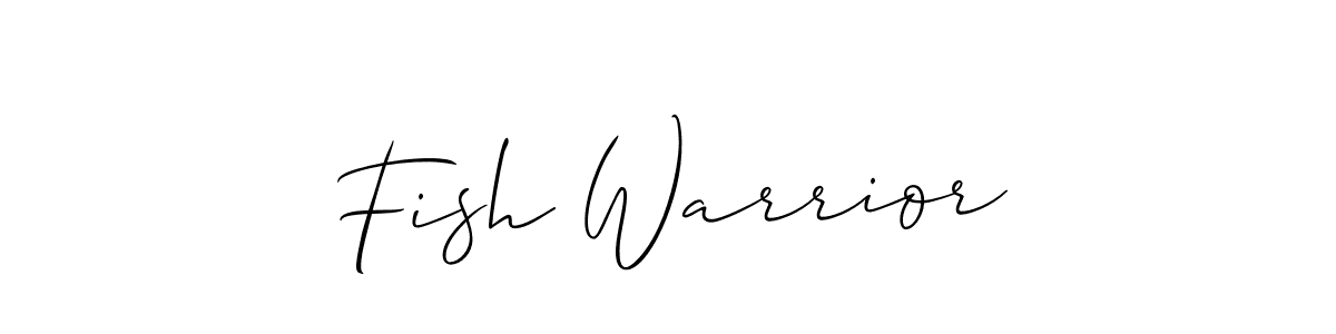 Once you've used our free online signature maker to create your best signature Allison_Script style, it's time to enjoy all of the benefits that Fish Warrior name signing documents. Fish Warrior signature style 2 images and pictures png