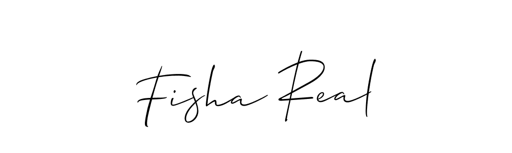 How to make Fisha Real name signature. Use Allison_Script style for creating short signs online. This is the latest handwritten sign. Fisha Real signature style 2 images and pictures png