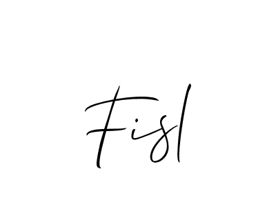 The best way (Allison_Script) to make a short signature is to pick only two or three words in your name. The name Fisl include a total of six letters. For converting this name. Fisl signature style 2 images and pictures png