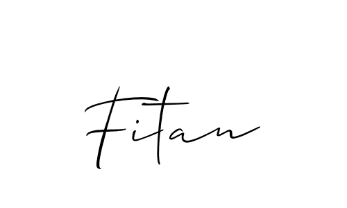 How to Draw Fitan signature style? Allison_Script is a latest design signature styles for name Fitan. Fitan signature style 2 images and pictures png