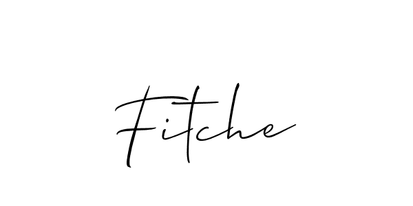 How to make Fitche name signature. Use Allison_Script style for creating short signs online. This is the latest handwritten sign. Fitche signature style 2 images and pictures png