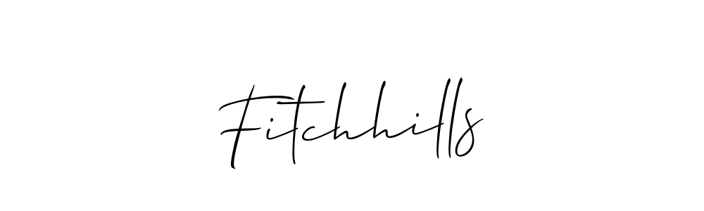 Design your own signature with our free online signature maker. With this signature software, you can create a handwritten (Allison_Script) signature for name Fitchhills. Fitchhills signature style 2 images and pictures png