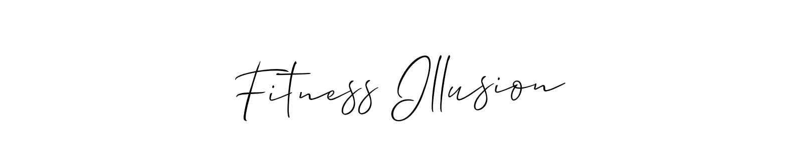 Also You can easily find your signature by using the search form. We will create Fitness Illusion name handwritten signature images for you free of cost using Allison_Script sign style. Fitness Illusion signature style 2 images and pictures png