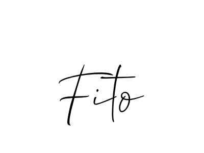 How to make Fito signature? Allison_Script is a professional autograph style. Create handwritten signature for Fito name. Fito signature style 2 images and pictures png