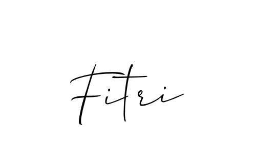 Use a signature maker to create a handwritten signature online. With this signature software, you can design (Allison_Script) your own signature for name Fitri. Fitri signature style 2 images and pictures png