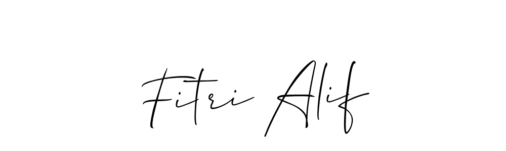 The best way (Allison_Script) to make a short signature is to pick only two or three words in your name. The name Fitri Alif include a total of six letters. For converting this name. Fitri Alif signature style 2 images and pictures png