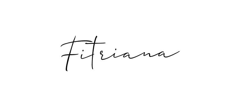 Design your own signature with our free online signature maker. With this signature software, you can create a handwritten (Allison_Script) signature for name Fitriana. Fitriana signature style 2 images and pictures png