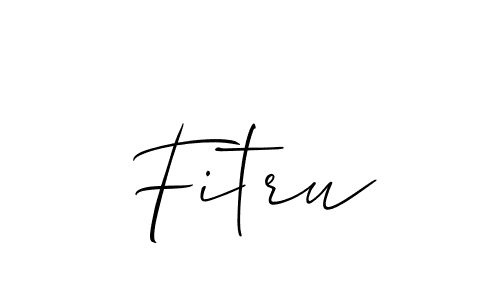 Make a beautiful signature design for name Fitru. With this signature (Allison_Script) style, you can create a handwritten signature for free. Fitru signature style 2 images and pictures png