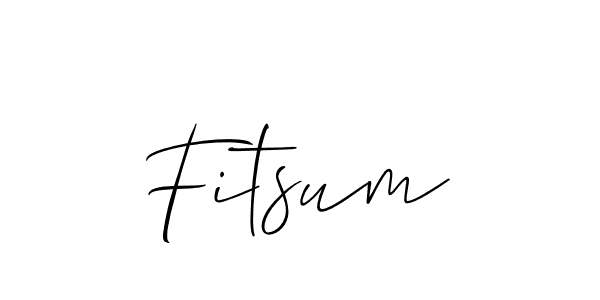 You should practise on your own different ways (Allison_Script) to write your name (Fitsum) in signature. don't let someone else do it for you. Fitsum signature style 2 images and pictures png