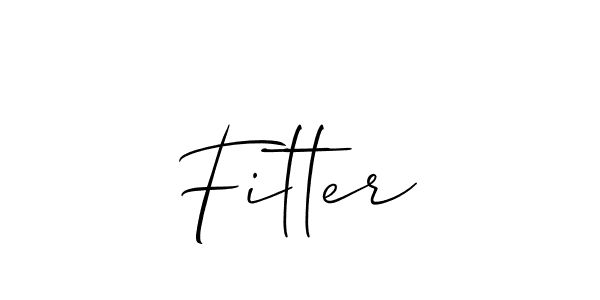 Make a beautiful signature design for name Fitter. With this signature (Allison_Script) style, you can create a handwritten signature for free. Fitter signature style 2 images and pictures png