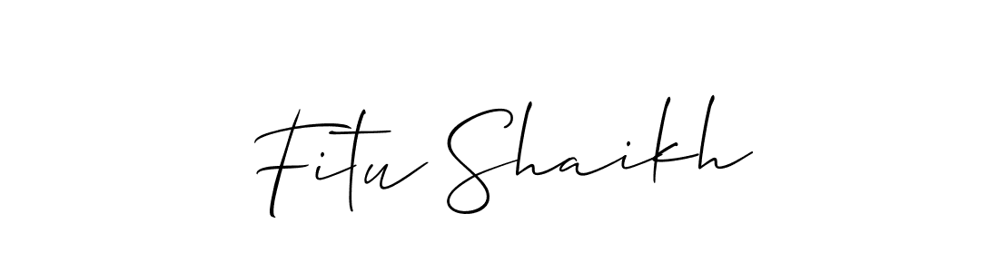Design your own signature with our free online signature maker. With this signature software, you can create a handwritten (Allison_Script) signature for name Fitu Shaikh. Fitu Shaikh signature style 2 images and pictures png