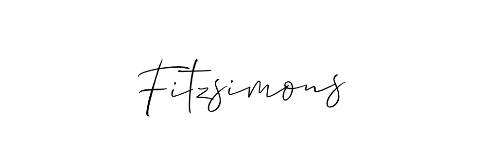 Use a signature maker to create a handwritten signature online. With this signature software, you can design (Allison_Script) your own signature for name Fitzsimons. Fitzsimons signature style 2 images and pictures png