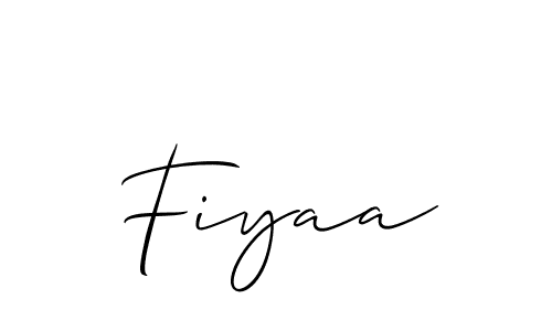 Use a signature maker to create a handwritten signature online. With this signature software, you can design (Allison_Script) your own signature for name Fiyaa. Fiyaa signature style 2 images and pictures png
