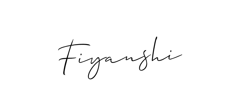 Make a beautiful signature design for name Fiyanshi. With this signature (Allison_Script) style, you can create a handwritten signature for free. Fiyanshi signature style 2 images and pictures png