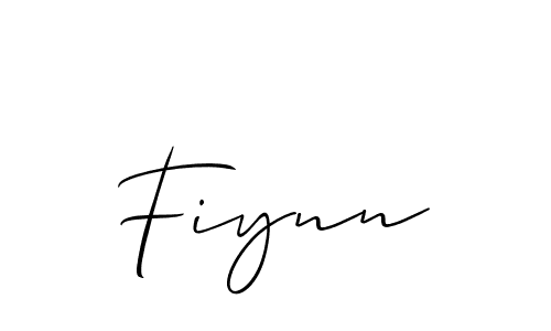 Make a beautiful signature design for name Fiynn. With this signature (Allison_Script) style, you can create a handwritten signature for free. Fiynn signature style 2 images and pictures png