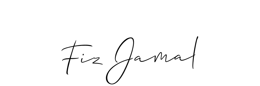 Fiz Jamal stylish signature style. Best Handwritten Sign (Allison_Script) for my name. Handwritten Signature Collection Ideas for my name Fiz Jamal. Fiz Jamal signature style 2 images and pictures png