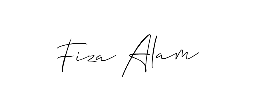 You should practise on your own different ways (Allison_Script) to write your name (Fiza Alam) in signature. don't let someone else do it for you. Fiza Alam signature style 2 images and pictures png
